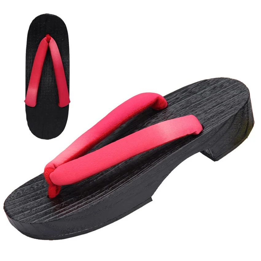 

Japanese Traditional Shoes Woman Wooden Geta Clogs Anime Cosplay Costumes Sauna Spa Home Beach Wear Slippers Sandals