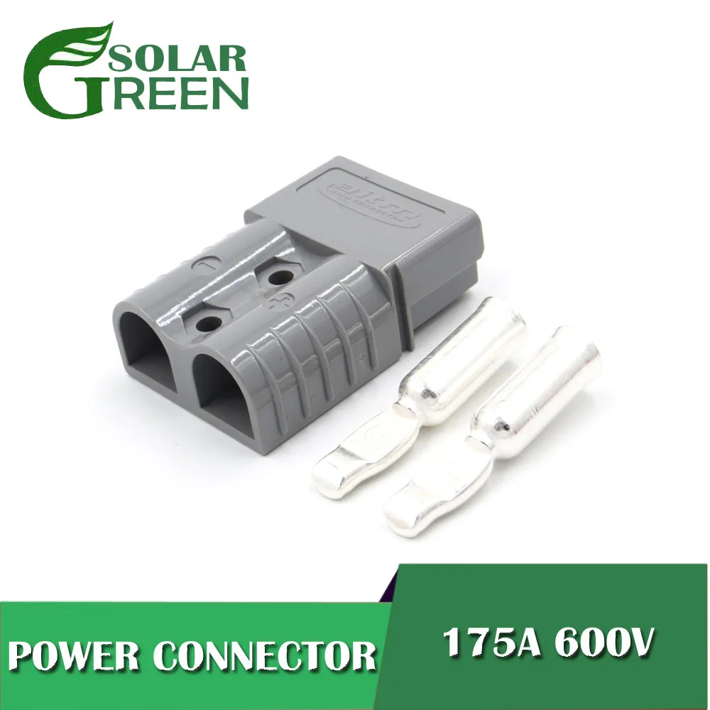 

175A 600V Gray Red Color SH175 Plug Connector Double Pole with copper Contacts for Solar Panels Caravans Battery