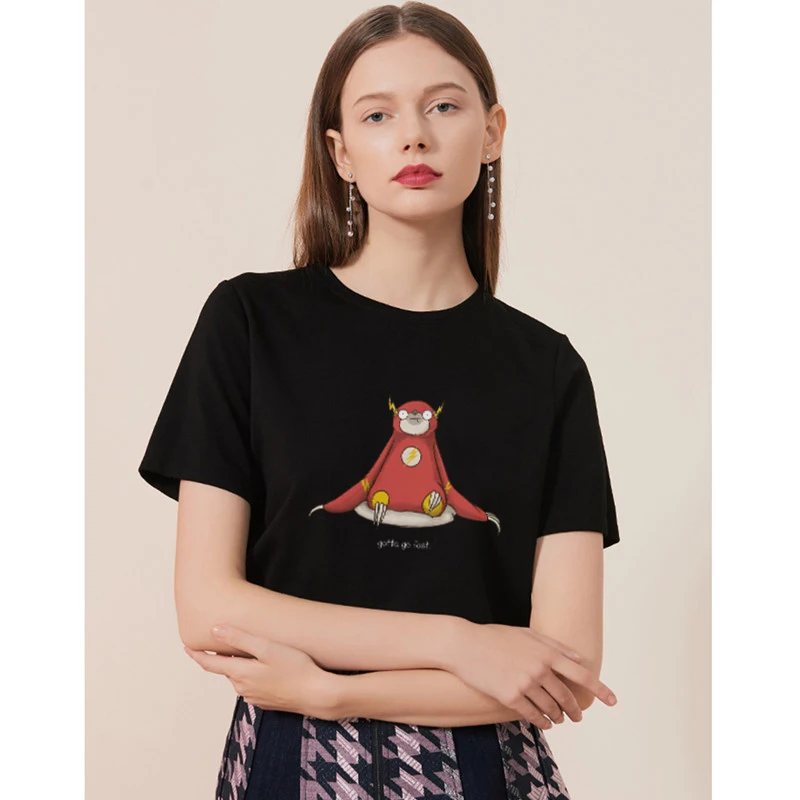 

The Flash Sloth Cotton Female Tshirt Women 2019 Harajuku Aesthetics Modis Plus Size T Shirt Sexy Print Short Sleeve Tops Tees