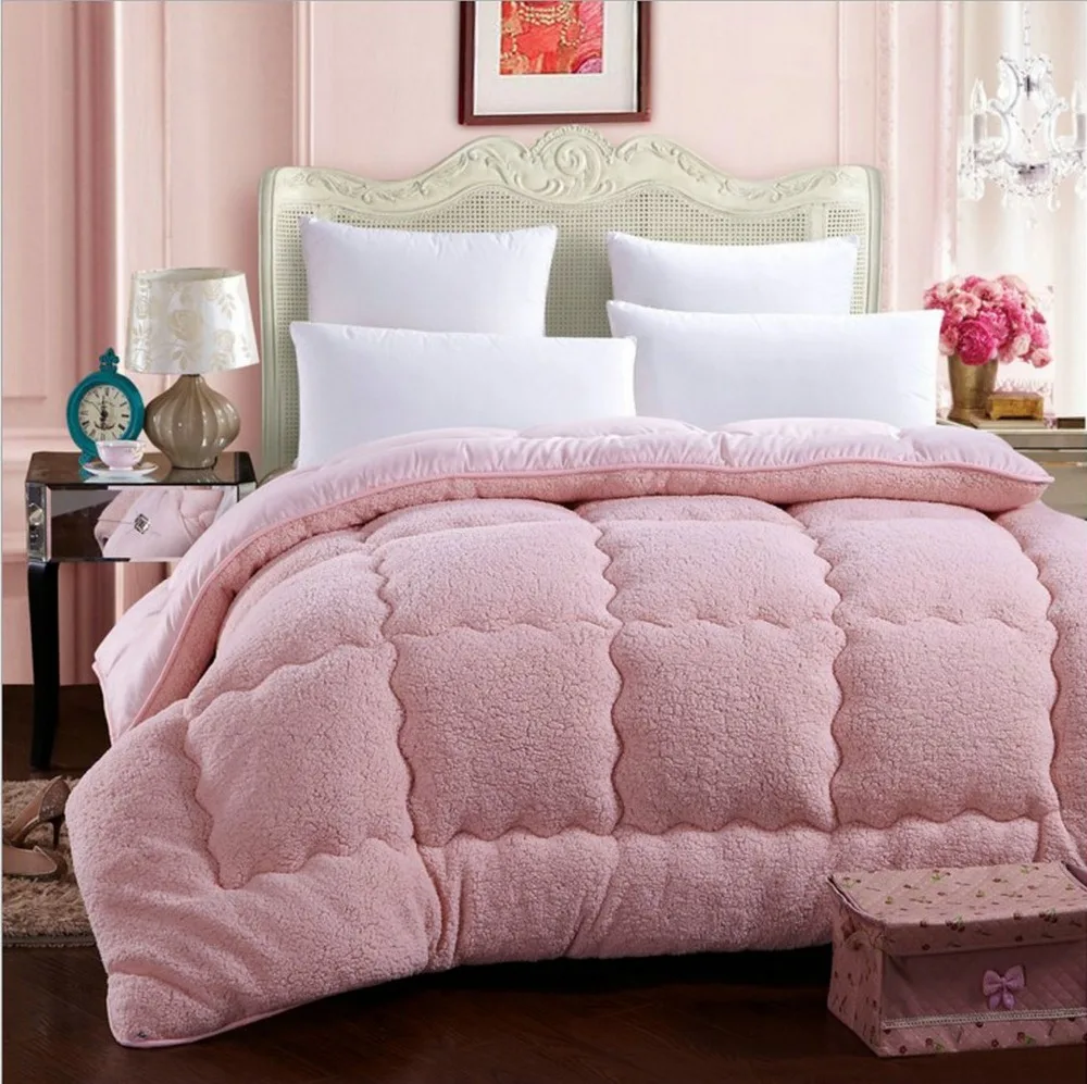 Cashmere Velvet Warm Winter Thicken Comforter/ Duvet/ Quilt Core wool Down Fabric Filling Bedding S