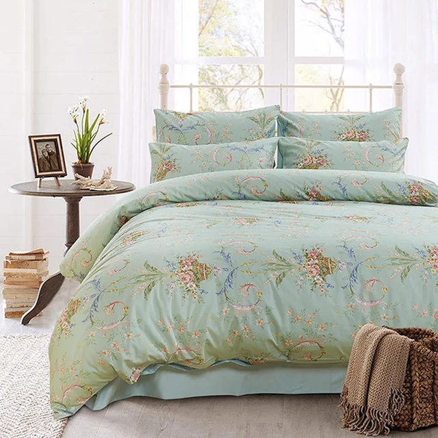 Nice Gifts Home Textile Egyptian cotton light green floral designer
