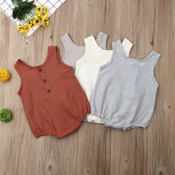 

Newborn Infant Baby Boy Girl Clothing Sleeveless Rompers Summer Baby Jumpsuit Playsuit Baby Costumes