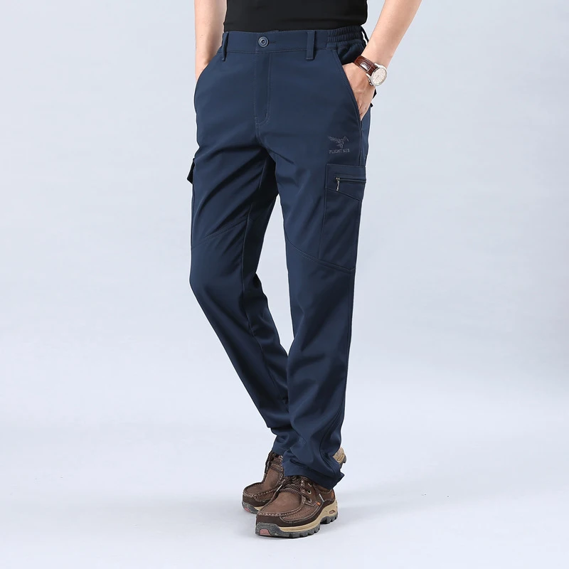 Otoño e Invierno al aire libre pantalones de senderismo hombres Softshell de terciopelo grueso Cálido impermeable y transpirable pantalones de esquí de Camping Trekking Pantalones Otoño e Invierno al aire libre pantalones de senderismo hombres Softshell de terciopelo grueso Cálido impermeable y transpirable pantalones de esquí de Camping Trekking Pantalones