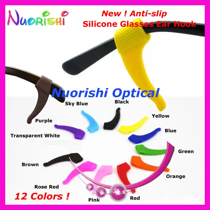 

20 pairs T2500 High Quality Silicone Anti-slip Holder For Glasses Accessories Ear Hook Sports Eyeglass Temple Tip Free Shipping