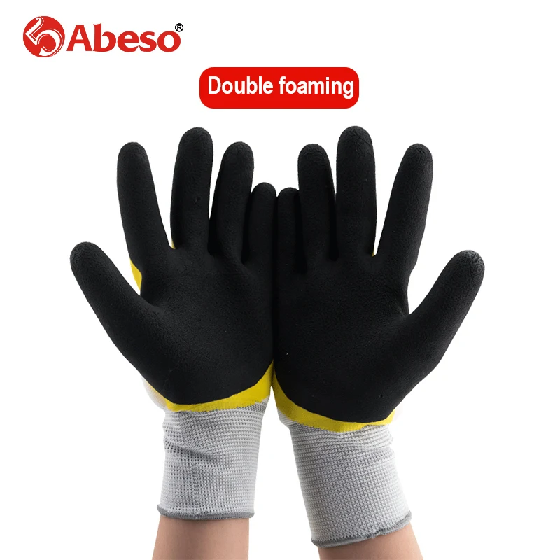 

1Pair Working Safety Glove Double Foaming Waterproof Oilproof Breathable Wear Resistant Repair Welding Work Hand Protect Glove