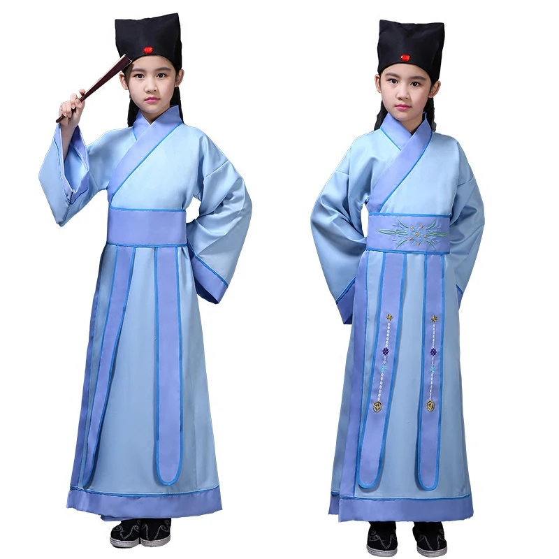 Hanfu Детские китайские традиционные костюмы для девочек костюм китайских танцев