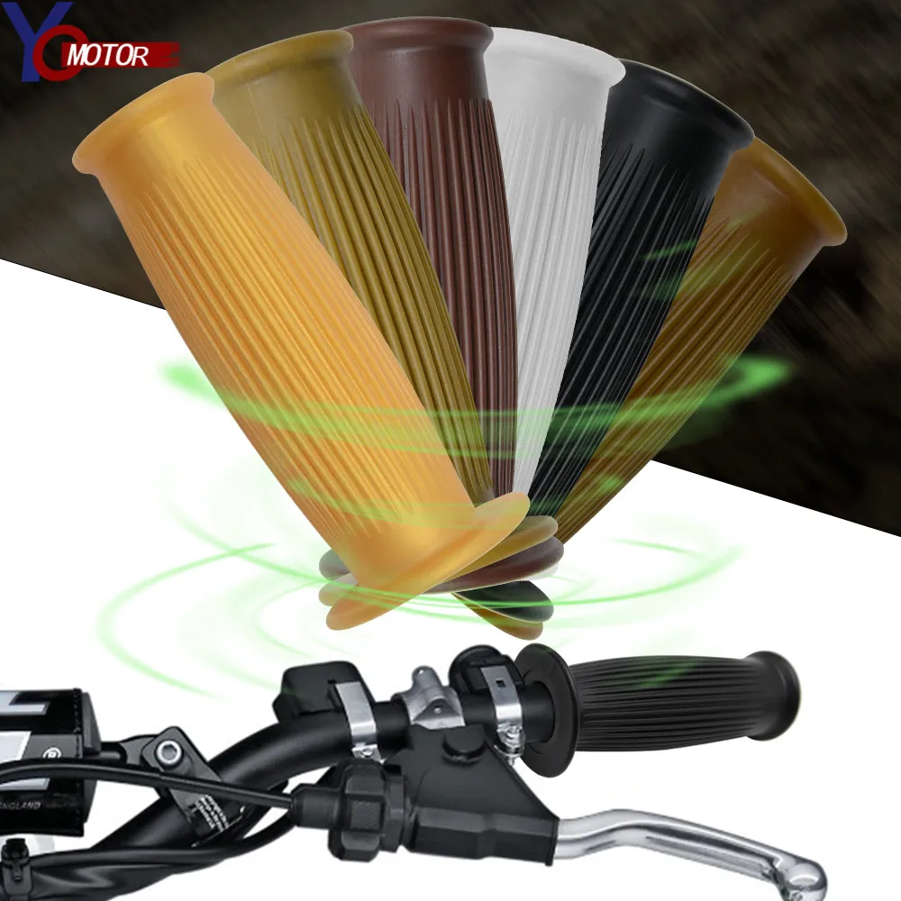 Universal Handle Bar Retro Motorcycle Handle Bar Vintage Handle Grips Dirt Pit Bike Handlebar Gel Hand Grips Brake Hands