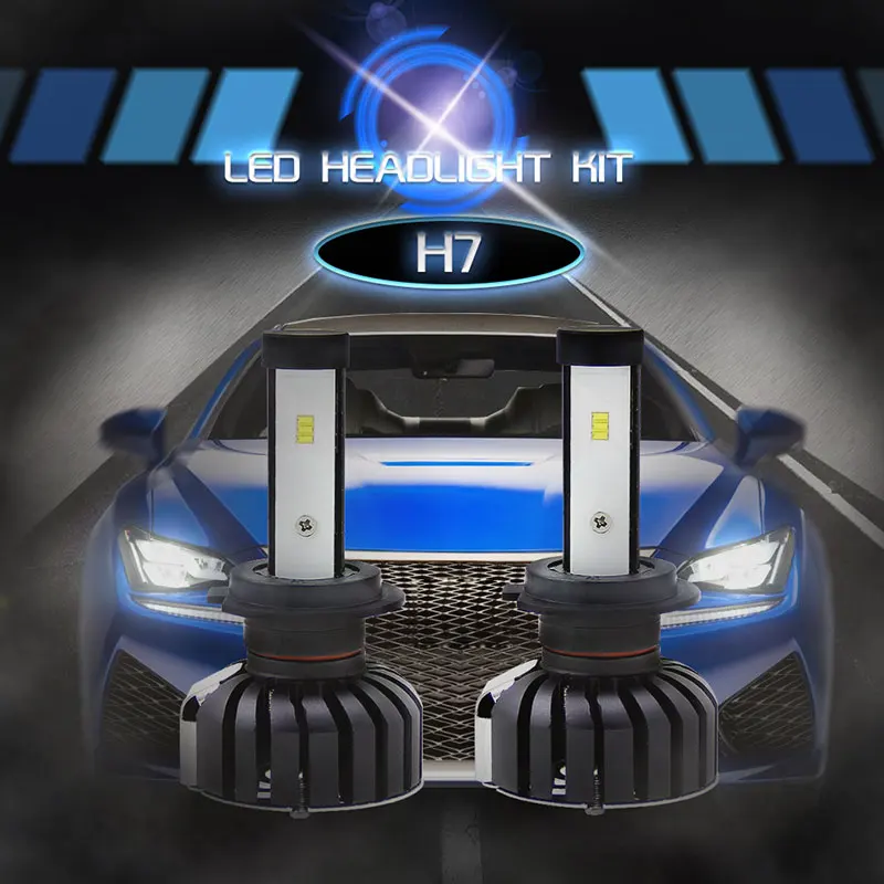 H7 2 шт сборки освещения Светодиодный фар Универсальная Замена светодиодный фонарь супер яркий автомобиль стиль спереди автомобильный