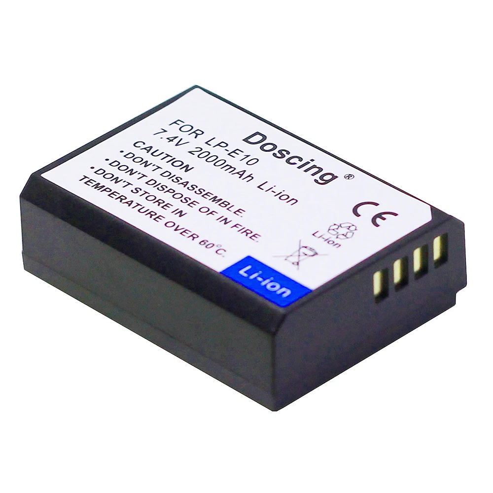 Doscing 3 шт. LP E10 LPE10 камера батарея + LED USB двойное зарядное устройство для Canon EOS 1100D 1200D