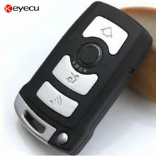 Keyecu CAS1 Remote Key 4 Button 868MHz Chip ID7944 for BMW 7 series E65 E66 With Uncut Blade