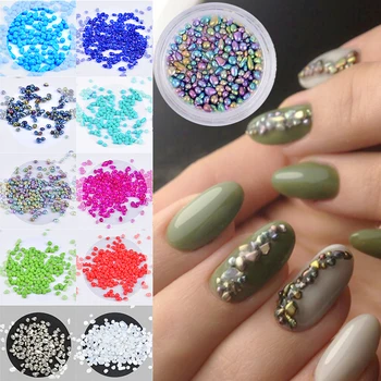 

25 Colors Optional Chameleon Stone 3D Nail Rhinestone Small Irregular Beads 1 Box 4g Manicure Nail Art Decoration