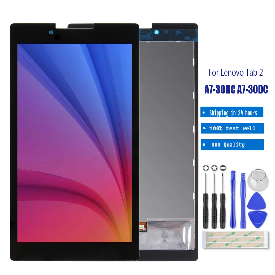 7 дюймов для lenovo Tab 2 tab2 A7-30HC A7-30 A7-30DC ЖК-дисплей Дисплей Сенсорный экран дигитайзер датчики Стекло сборки Tablet Pc Запчасти