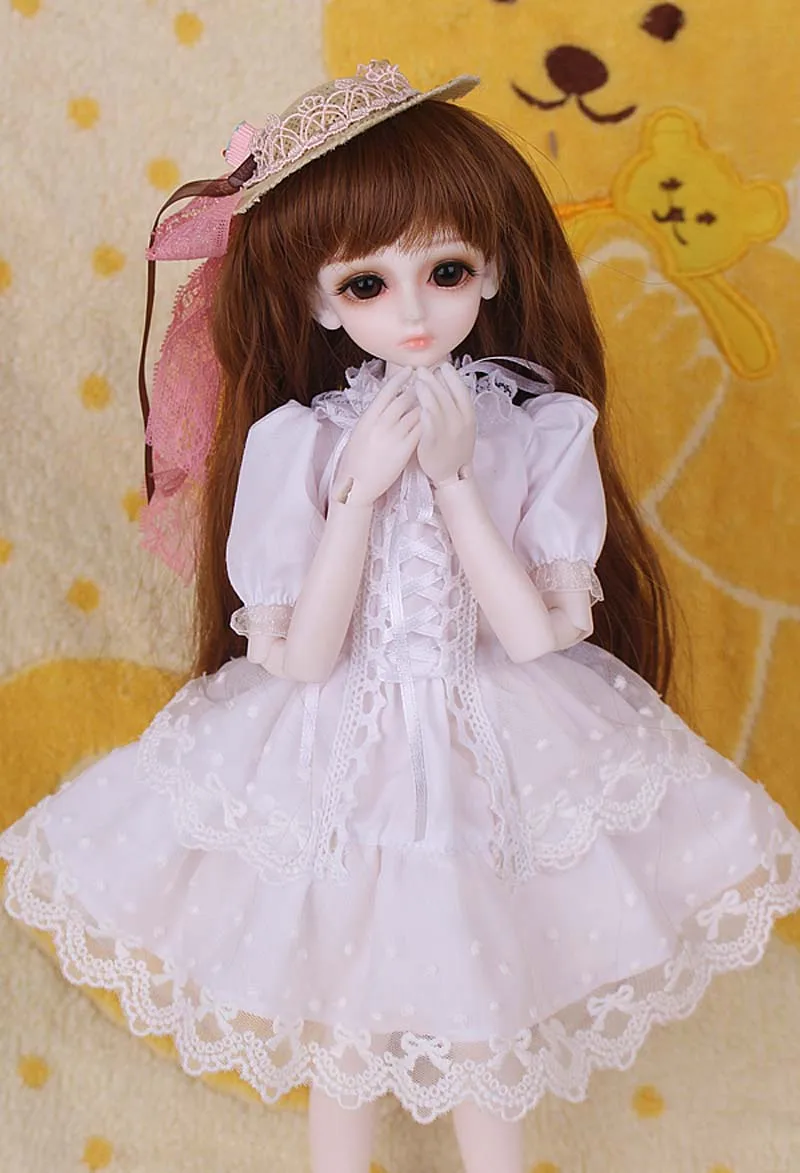 Новое поступление 1/3 1/4 1/6 1/8 BJD кукла модное белое платье Одежда для кукол Bjd