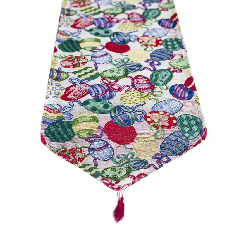  2m Egg Rabbit Pattern Table Banner Easter Table Runner Placemat Kitchen Easter Day Festival Party D