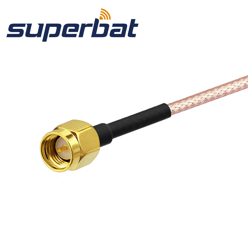 Superbat радиочастотный коаксиальный кабель SMA Мужской Соединительный кабель для RP SMA разъем Разъем косичка RG316 15 см