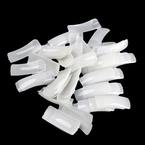 

HOT! 500Pcs Acrylic Natural Nude Semi-nail Half-nail False Nails Fake Nail Tips