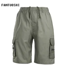 Новые повседневные Брендовые мужские шорты, одежда, летние дышащие свободные шорты, мужские высококачественные Стрейчевые прямые однотонные шорты, Размер 3XL