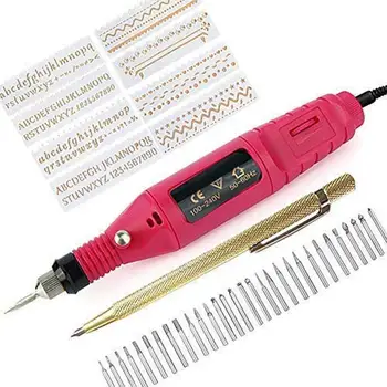 

Electric Mini Engraver Pen Mini Diy Engraving Tool Kit For Metal Glass Ceramic Plastic Wood Jewelry With Scriber Etcher 30 Bit