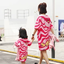 Casual Dresses Mother Daughter Mommy and Me Clothes Family Matching Outfits Look Cartoon Mom Mum and Girls Dress Clothing Summer Casual Dresses Mother Daughter Mommy and Me Clothes Family Matching Outfits Look Cartoon Mom Mum and Girls Dress Clothing Summer