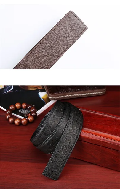 High Quality Authentic Ostrich Skin Men's Belt Without Buckle Genuine  Exotic Leather Belt Classical Designer Male Brown Belt - Belts - AliExpress