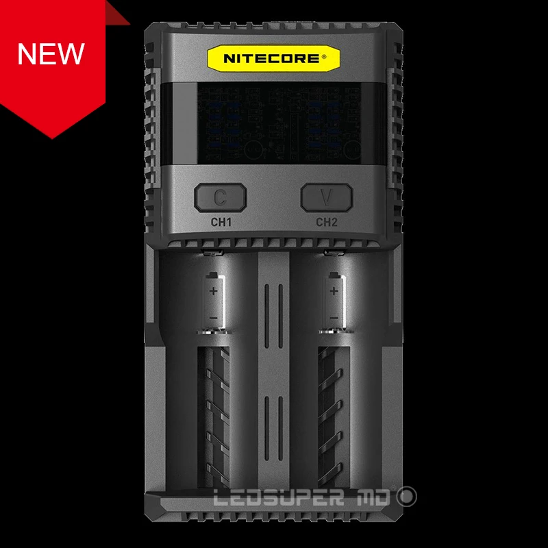 New Benchmark Intelligent Charging 3A Speedy charge Superb Battery Charger Nitecore SC2 with 5A Total Output