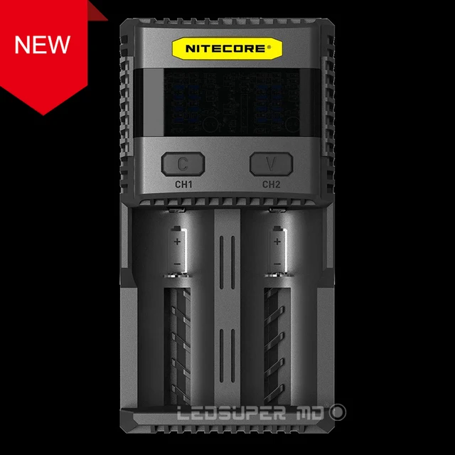 Cheap New Benchmark Intelligent Charging 3A Speedy charge Superb Battery Charger Nitecore SC2 with 5A Total Output