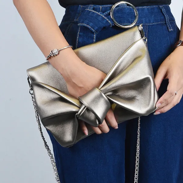 

Fashion Bow tie Women Envelope clutch bag Luxury design lady evening bags Chain Crossbody Bags for Women's shoulder bag Clutches