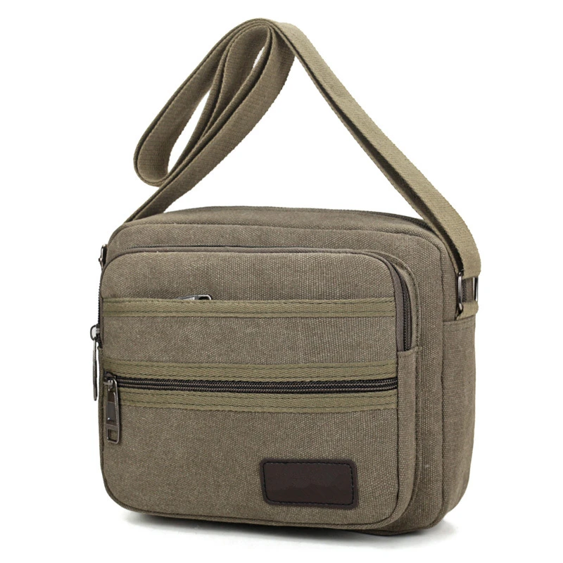 Vintage Men Messenger Bag High Quality Waterproof Canvas Shoulder Bag