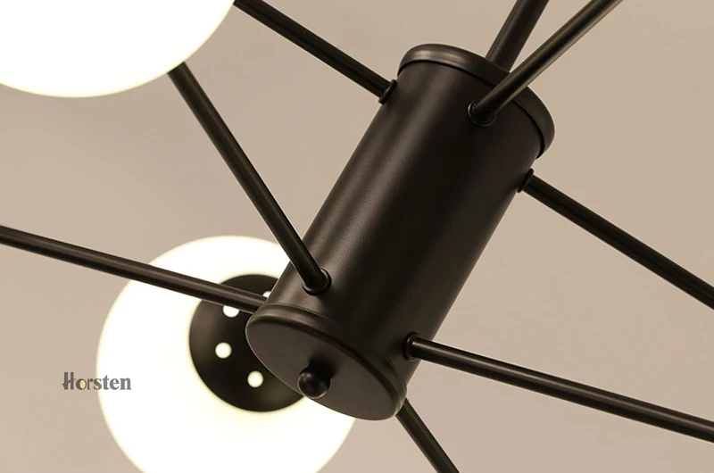 Horsten Nordic Creative Magic Bean Pendant Lights 6812 Heads Glass Ball Pendant Lamp For Living Dining Room Cafe Restaurant E27 (17)
