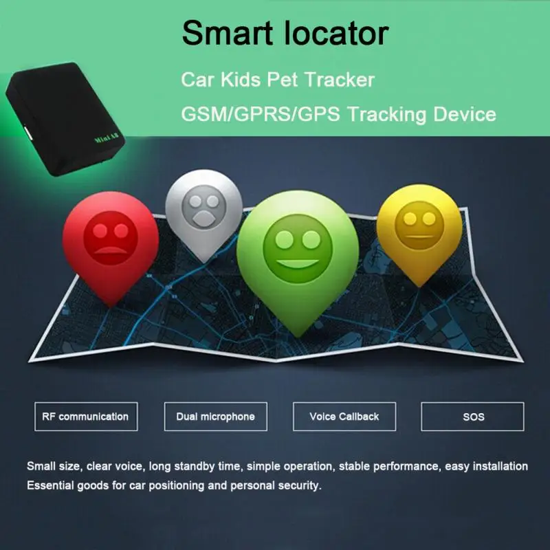 Время автомобиль дети определиитель нахождения домашних животных GSM/GPRS/gps отслеживающее устройство милый черный Мини Глобальный локатор реальный