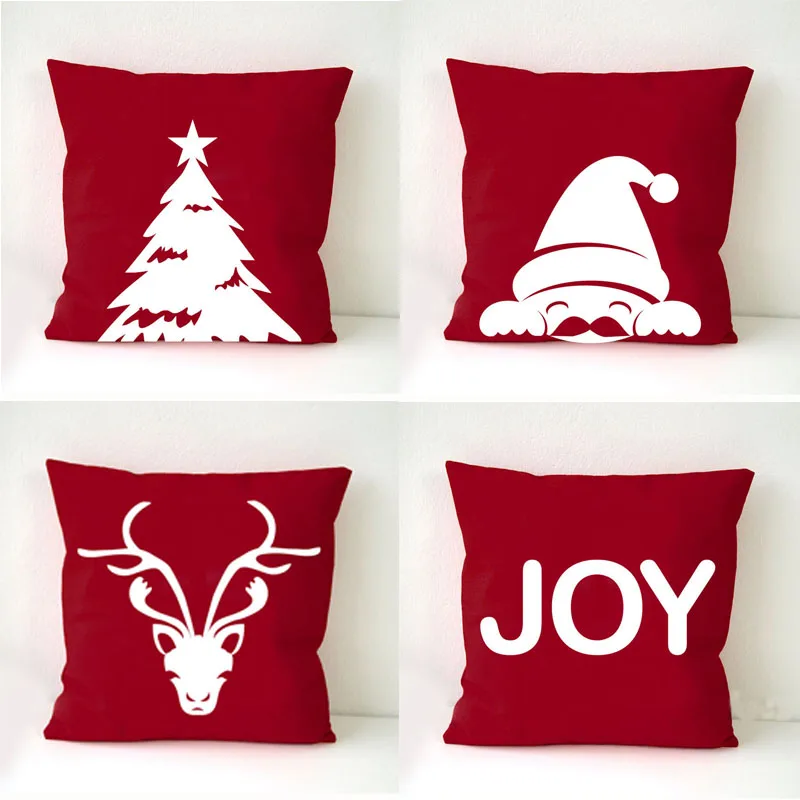 Leinen Weihnachten Thema Kissen Abdeckung Hause Sofa Weiss Baum Wurf Kissen Fall Hause Textilien Wand Dekorative Kunsthandwerk Geschenk Souveni Cushion Cover Cushion Cover Homethrow Pillow Cases Aliexpress