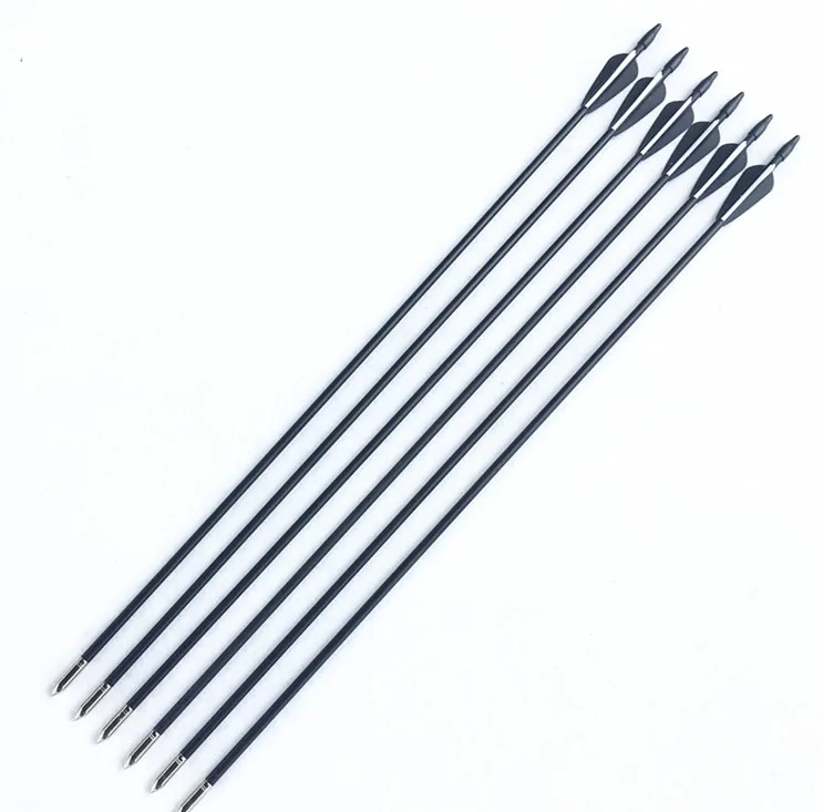 Новейшая 24 шт длина 80 см короткая арбалетная стрела с заменить наконечник стрелы для стрельбы - Цвет: black