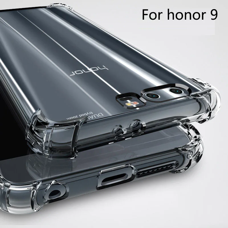 

Luxury Shockproof Clear Soft Tpu Case for Huawei Honor 9 on Honor9 Silicone Bumper Cover for Honor 9 Coque Shell Transparent