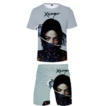 

Michael Joseph Jackson 3D Two Pieces Sets Summer Short Sleeve O-neck T-shirt+Beach Pants Sets cool Fashion comfortable Men's Set