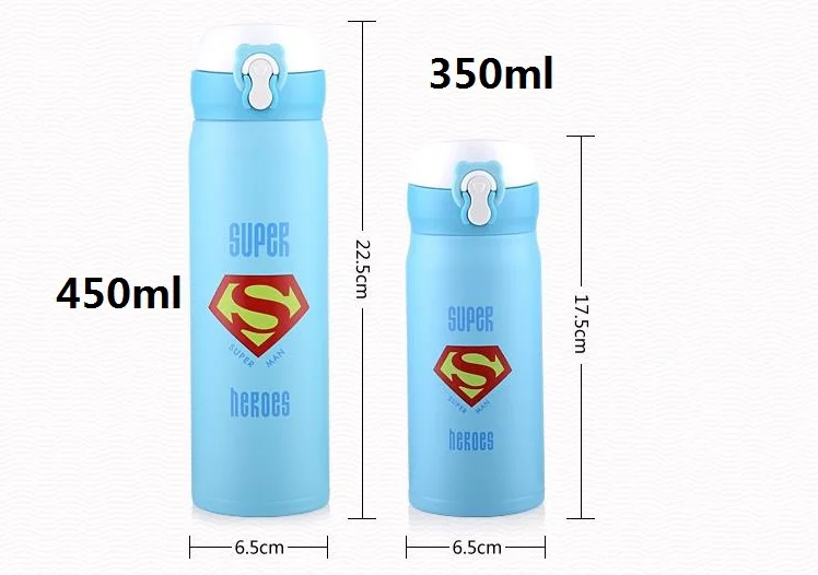 OUSSIRRO 304 термосы из нержавеющей стали с супергероем, высокое качество, Бэтмен, суперчеловек-паук, бутылка для воды