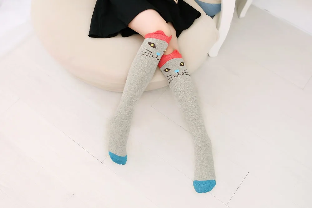 2 пар/лот, носки для девочек От 3 до 12 лет хлопковые новые летние длинные гольфы принцессы в Корейском стиле детские носки для танцев
