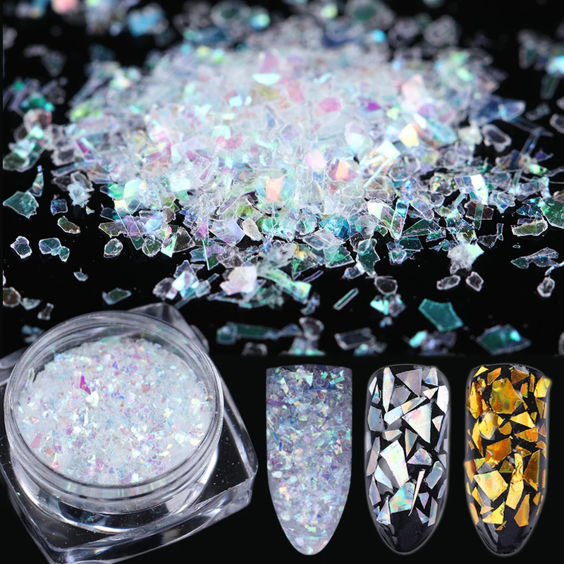 

4pcs/set Sparkling Nail Sequins 3D Ultra-thin Mixed Shape Paillette Sticker Tips Colorful Glitter Nail Art Decorations Accessory