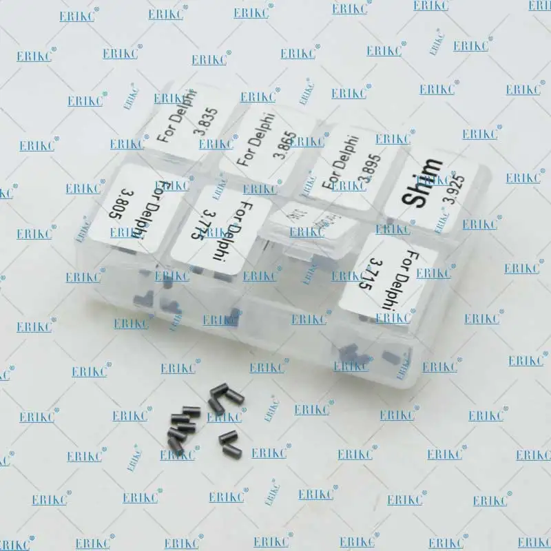 ERIKC Calibration Injector Lift Shims Set Size 3.715-3.925mm 80pcs Injector Nozzle Valve Shim for for Delphi Series Injector (3)