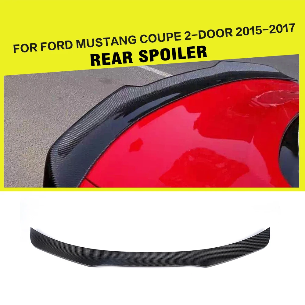 Car Styling Carbon Fiber Racing Rear Trunk Spoiler Lip Wing for Ford