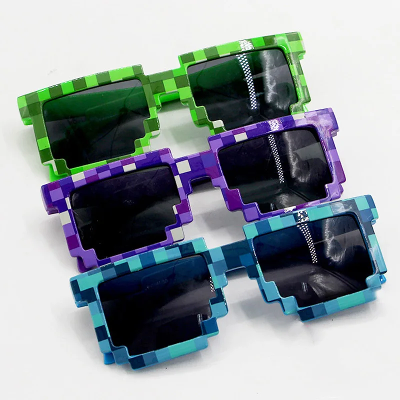 3 Color Minecraft Sunglasses Kids Cosplay Action Figure Game Toys