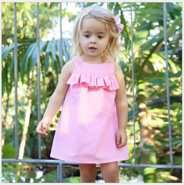 cotton pink cute holiday beach sundress toddler girl summer lovely