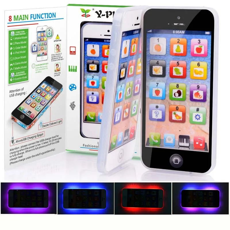Hot Educational toys 1Piece Baby Kid Educational Y-phone English Learning Mobile Phone Toy Chrismtas New Year Gifts