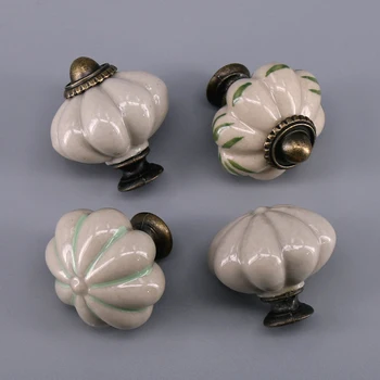 

8PCS Vintage Look Pumpkin shape Drawer Knobs Dresser Cabinet Pulls Furniture Wardrobe Door Handles