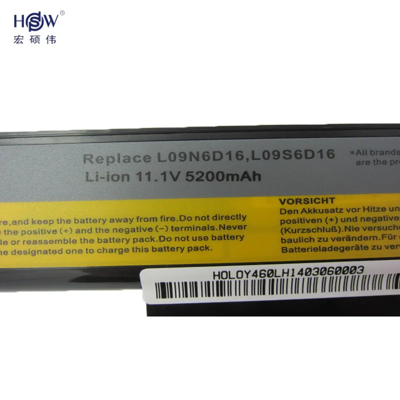 HSW 5200 мАч ноутбук аккумулятор для Lenovo IdeaPad B560 Y460 V560 Y560 Y460A Y460C Y460N Y460P Y560 Y560A Y560P 57Y6440 L10S6Y01