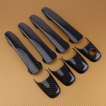 

CITALL 8pcs Carbon Fiber Texture Car Door Handle Cover Trim Sticker Fit For Mazda 2 3 5 6 Ford Edge Mustang Lincoln MKX 2008