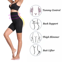 Высокая Талия Трусики для подтяжки ягодиц талии корректирующий корсет Управление Body Shaper боди прикладом сжатия Для женщин Корректирующие шорты Ice Шелковый