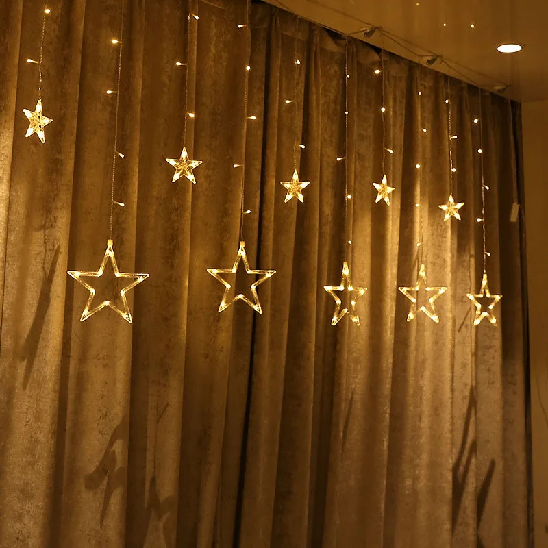 

2.5m 138LEDs LED Stars String Lights USB Rechargeable Battery Home Window Curtain Wedding Festival Decoration Lamp --M25