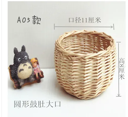 

For home decoration storage accessories flowers decorative small handmade wicker basket diy supplies 11cm*8cm