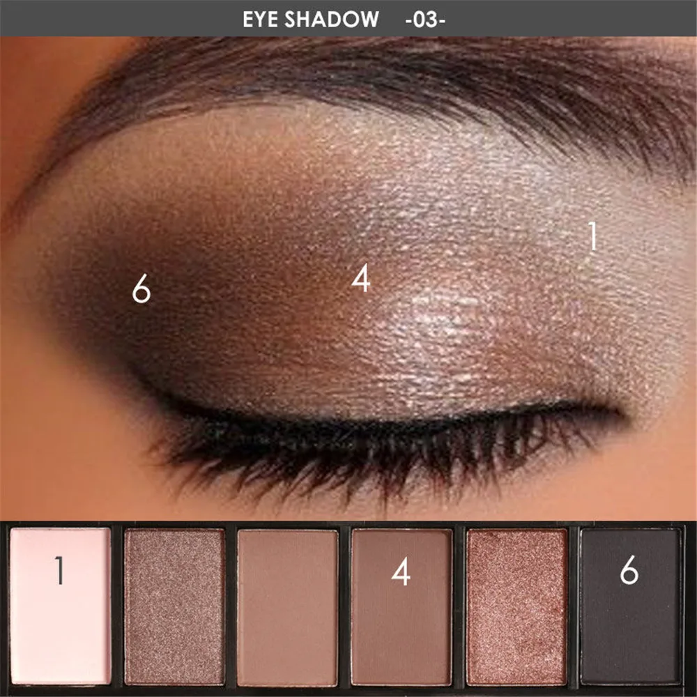 Focallure 6 цветов Naked Eye Shadow Тени для бровей Макияж набор ню