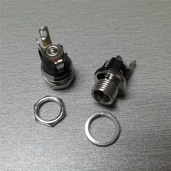 

10PCS 2.5MM 5.5 x 2.5mm DC Socket With Nut 5.5*2.5mm DC Power Jack Socket Female Panel Mount Connector DC-025M